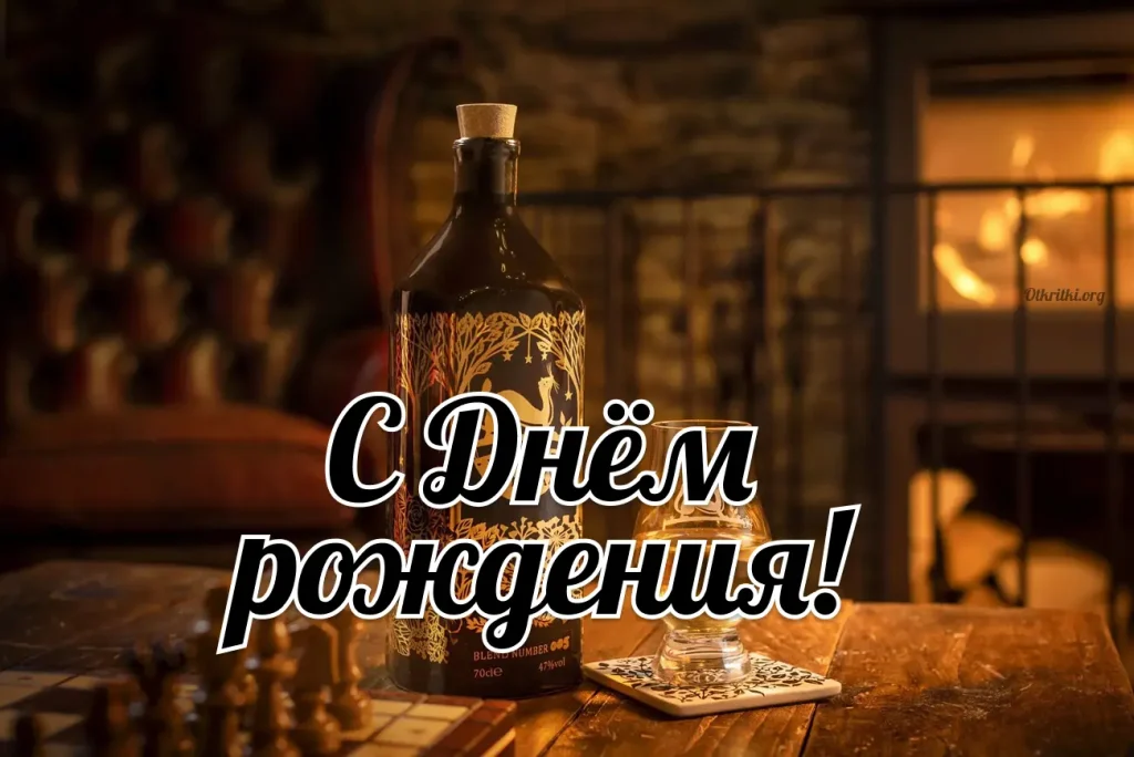 Поздравление мужчине в возрасте, стильная открытка